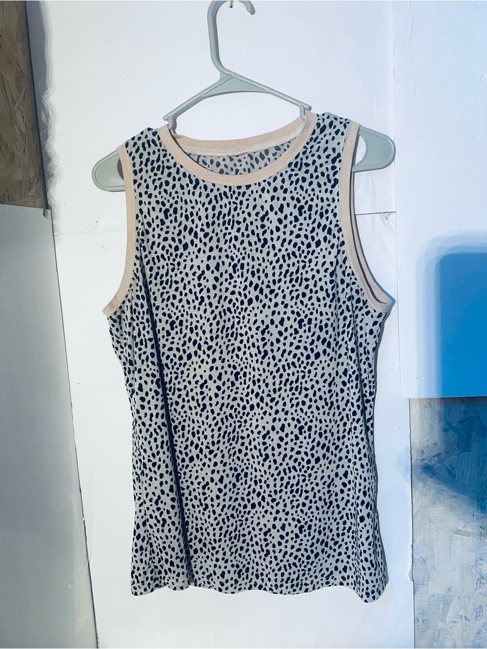 Sleeveless Beige & Black Leopard Print Dress